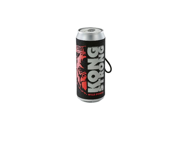 Canette de boisson énergisante noire avec un logo rouge et l'inscription «WILD POWER».