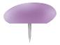 Lampe de jardin mauve en forme de galet sur pique.