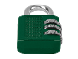 Cadenas vert à combinaison numérique.