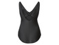 Un maillot de bain noir avec un décolleté en V.