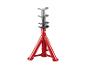 Support d'atelier rouge réglable en hauteur