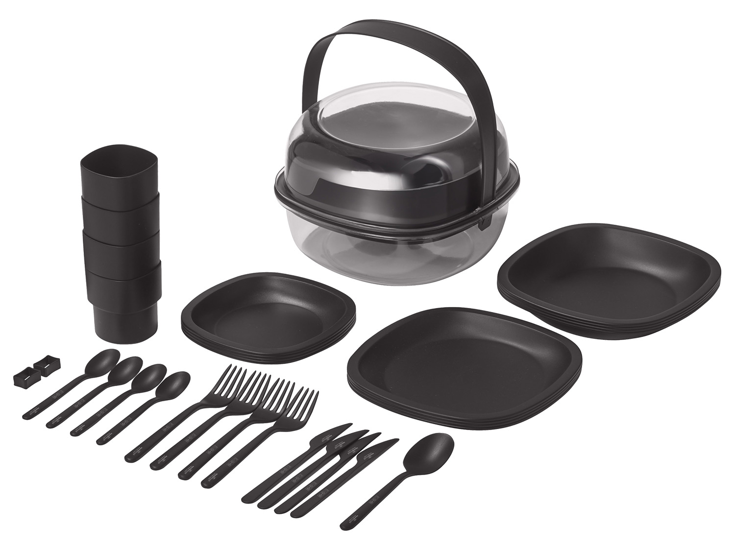 Rocktrail Set de vaisselle camping, 33 pièces