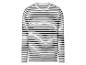 T-shirt rayé à manches longues pour homme en noir et blanc