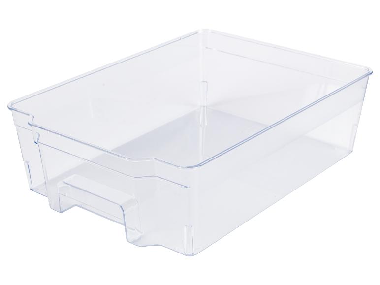 Bac transparent pour réfrigérateur.
