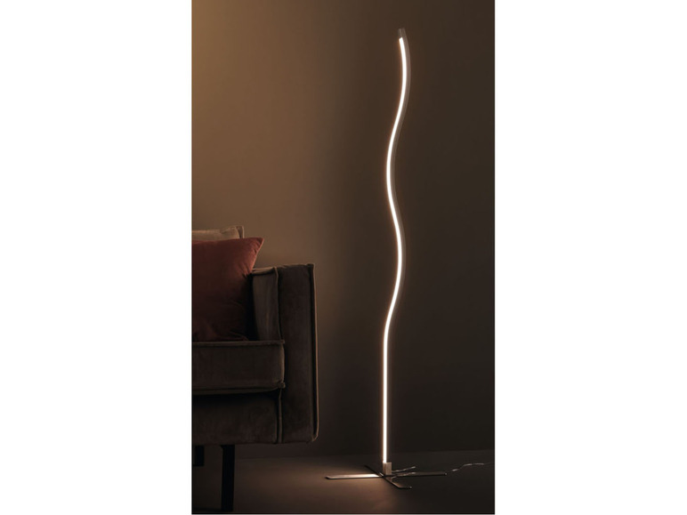 Aller en mode plein écran : LIVARNO home Lampadaire LED, aspect nickel mat - Image 10