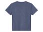 Dos d'un t-shirt bleu pour enfant.