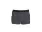Boxer homme gris foncé avec ceinture noire et rayures blanches.