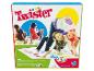 Boîte de jeu Twister avec des enfants jouant sur le tapis coloré et la roulette.