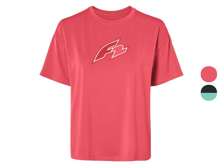 T-shirt à manches courtes rose avec logo FB.