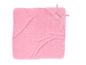 Serviette de bain rose pour bébé avec capuche et visage d'ours brodé