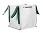 Un sac Parkside blanc avec des poignées vertes.