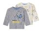 Deux t-shirts à manches longues pour bébés avec Winnie l'ourson, l'un avec un imprimé et l'autre avec une image.