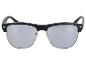Lunettes de soleil noires avec verres miroirs et accents dorés