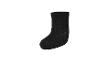 Une chaussette noire côtelée pour bébé ou tout-petit.
