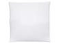 Un oreiller blanc uni, de forme rectangulaire, sur fond blanc.