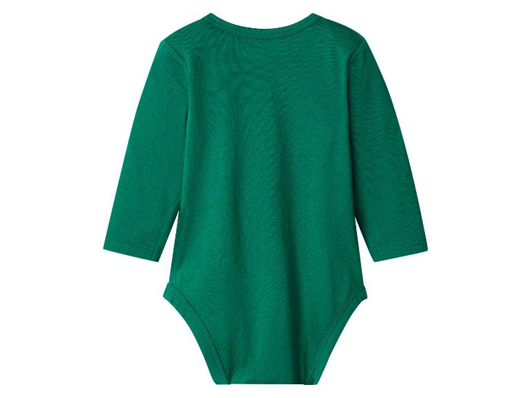 Body bébé vert à manches longues, vue de dos