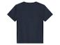 T-shirt bleu marine à manches courtes pour enfant.