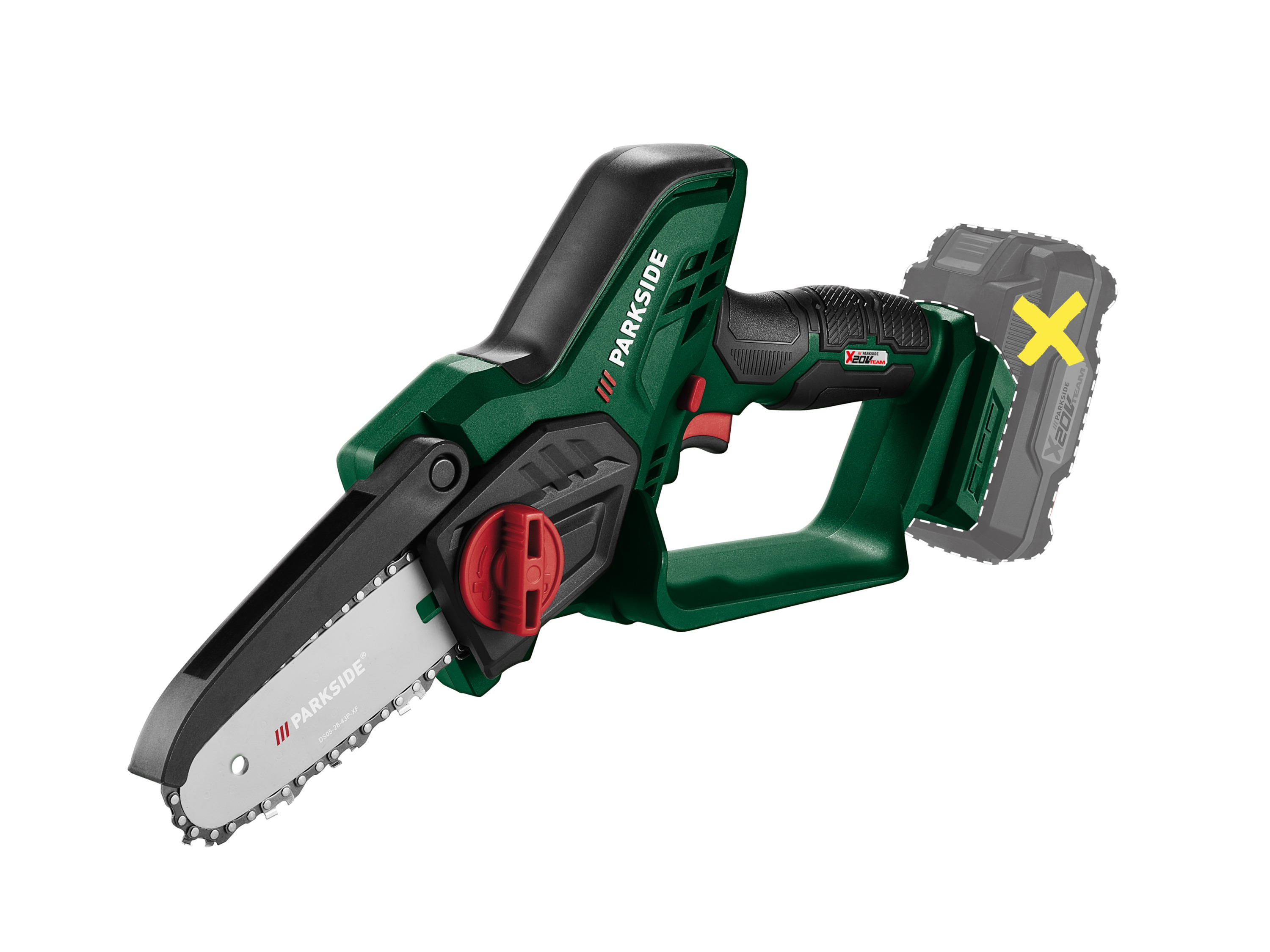 PARKSIDE® Mini-tronçonneuse à bois sans fil PAGHS 20-Li B2, 20 V