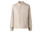 Blouson bomber beige à fermeture éclair.