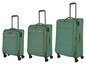 Trois valises vertes Dakine de différentes tailles