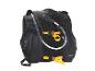 Sac à dos d'hydratation noir avec tuyau et embout buccal, sangles orange