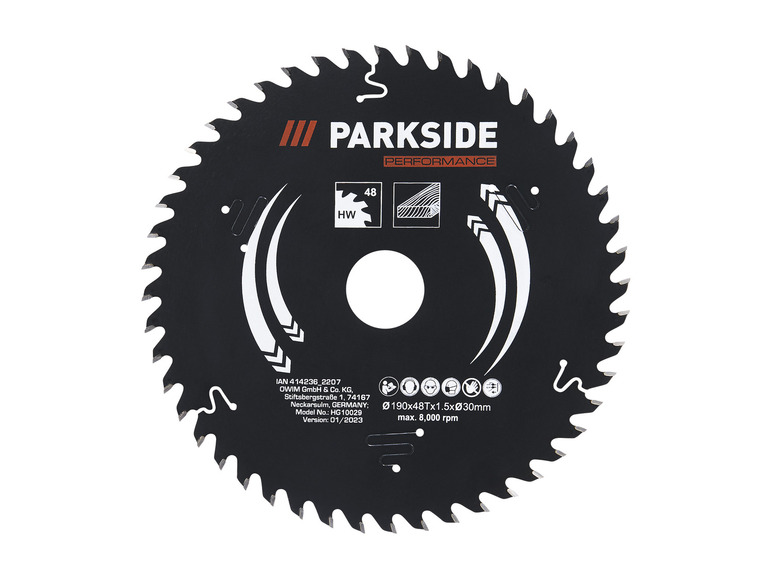 Aller en mode plein écran : PARKSIDE PERFORMANCE® Lame de scie circulaire, 190 x 1,5 x 30 mm - Image 2