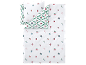 Parure de lit de Noël avec des illustrations festives sur fond blanc