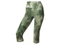 Leggings vertes avec un motif marbré.