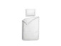 Une couette blanche avec un motif en zigzag.