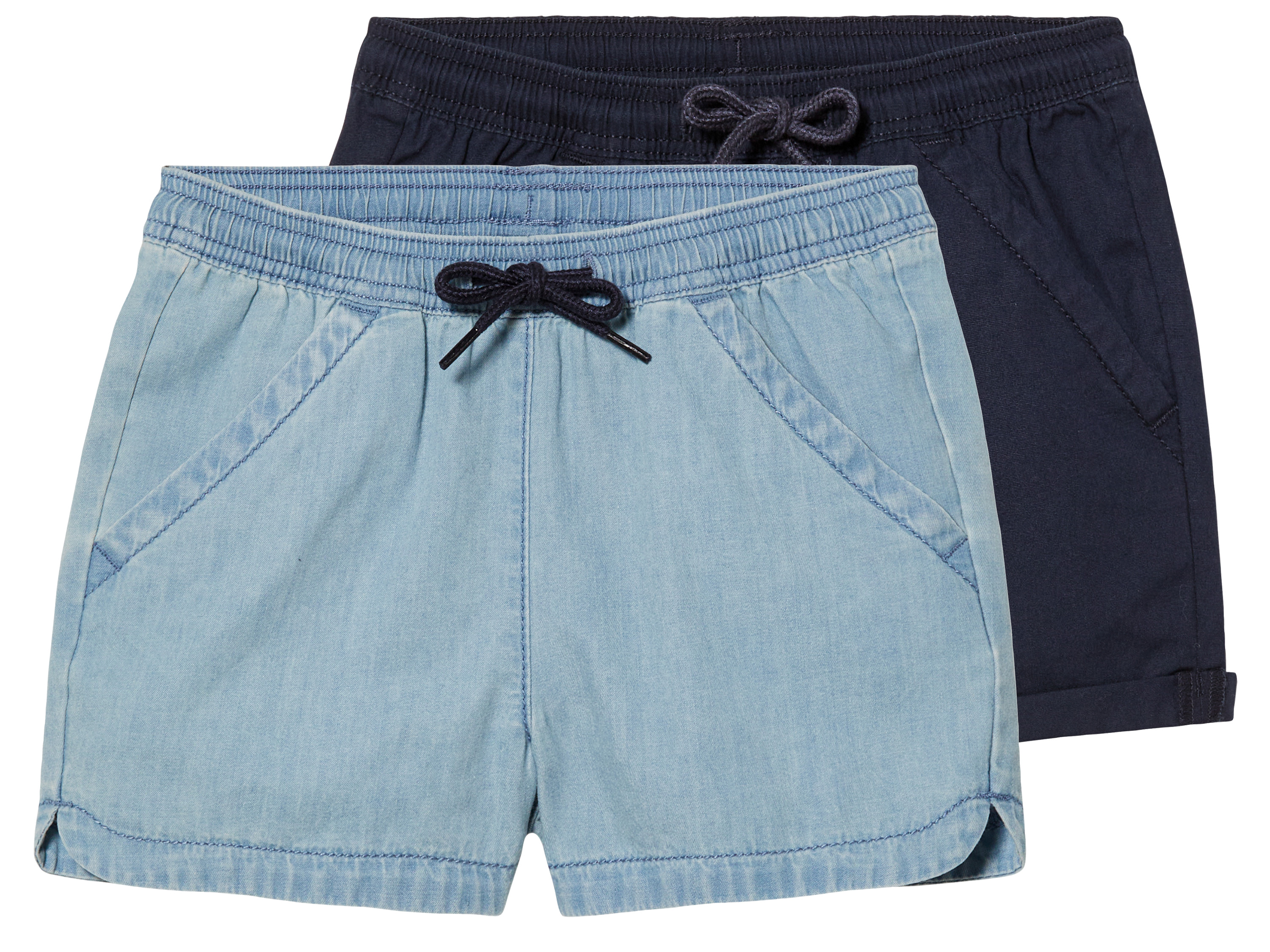 lupilu® Lot de 2 shorts enfant  (bleu marine/bleu clair)