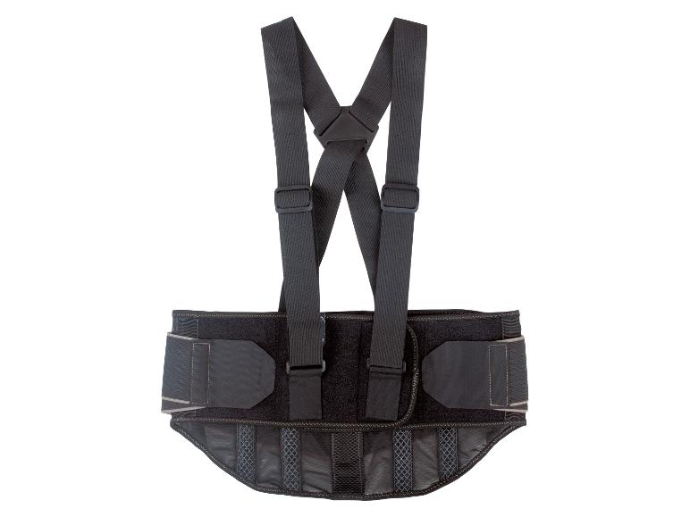 Ceinture de soutien dorsal noire avec bretelles