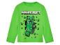T-shirt Minecraft vert à manches longues avec Creeper.