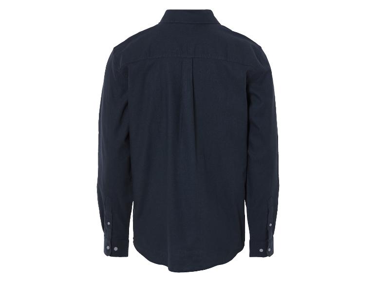 Chemise homme, manches longues, bleu marine.