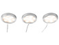 Trois spots LED ronds avec fil