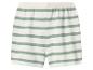 Short en tricot rayé blanc et vert