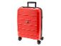 Valise rouge Esmara à quatre roues avec poignée télescopique