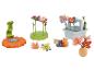 Un ensemble de fleurs colorées et de pots de fleurs pour les enfants.