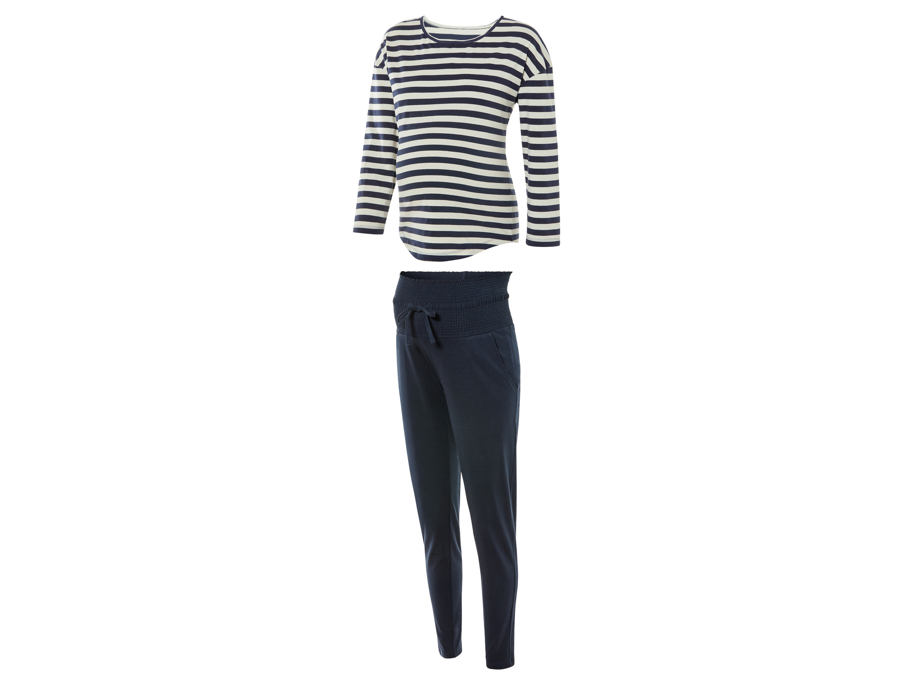 esmara® Pyjama de grossesse femme (rayé/bleu foncé, S(34/36))