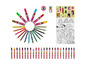 Crayons de couleur, feutres et coloriages Barbie sur le thème de Barbie.