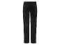 Pantalon en velours côtelé noir avec ceinture élastique.