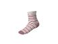 Chaussette à rayures roses et blanches