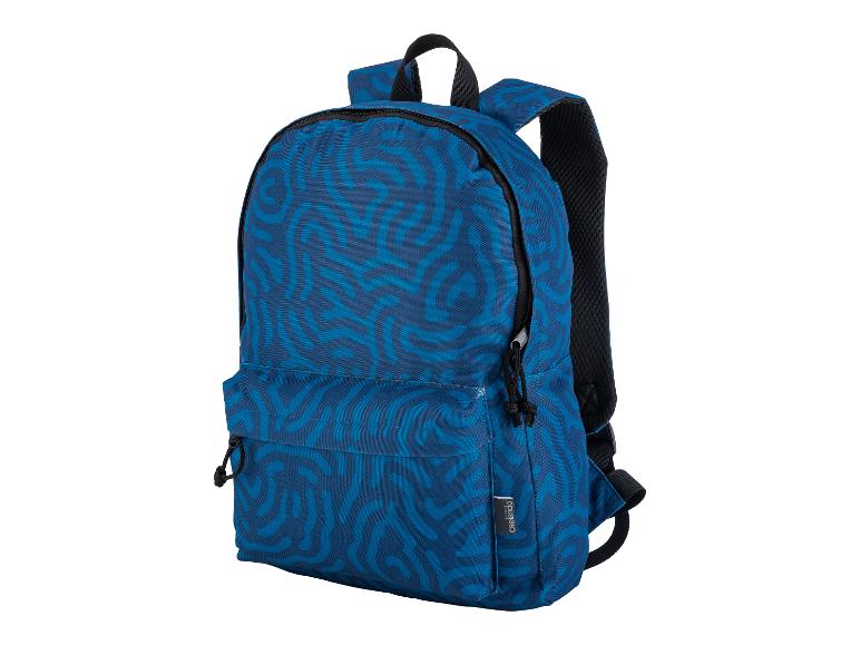 Sac à dos bleu Crelando à motif abstrait.