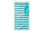 Tapis de plage rayé turquoise Crivit avec sac assorti.