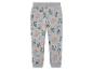 Pantalon de survêtement gris avec un imprimé de dinosaures.