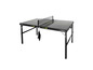 Une table de ping-pong Joola noire pliable avec filet.