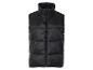 Un gilet noir rembourré à fermeture éclair.