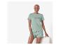 Pyjama court vert clair avec t-shirt "happy".