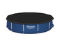 Piscine Bestway Steel Pro bleue avec couverture noire.