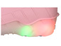 Trolley pliable rose avec éclairage LED vert et rouge.