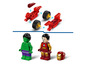 Minifigurines LEGO d'Iron Man et Hulk avec un véhicule à construire.